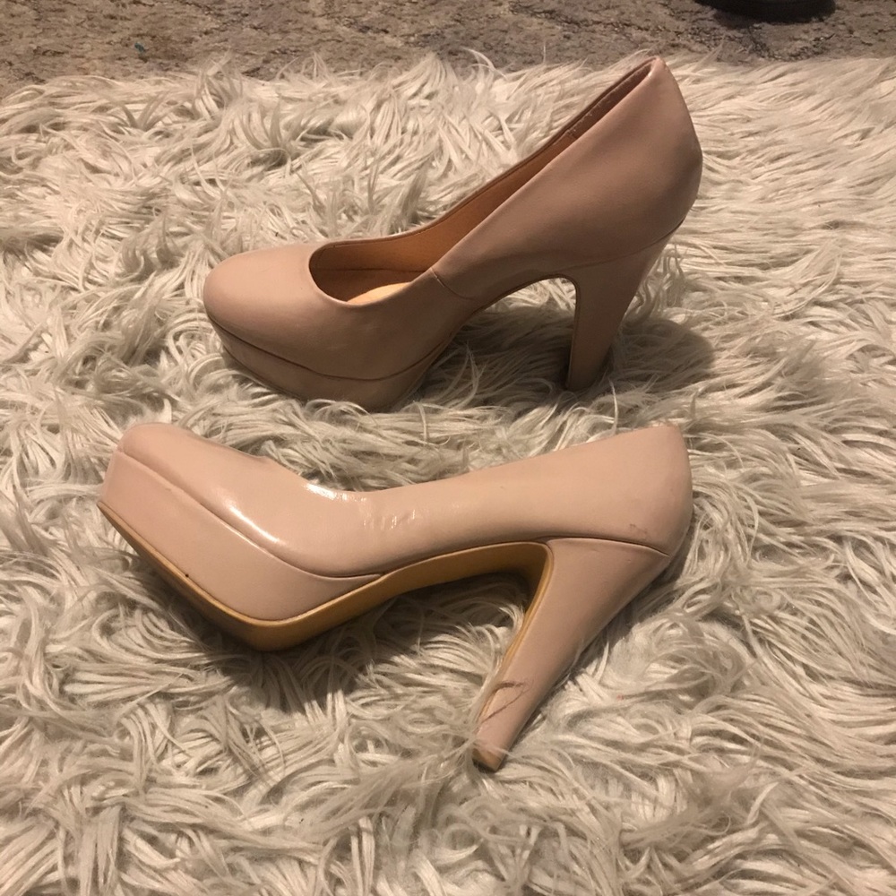 Madden Girl nude platform high heels